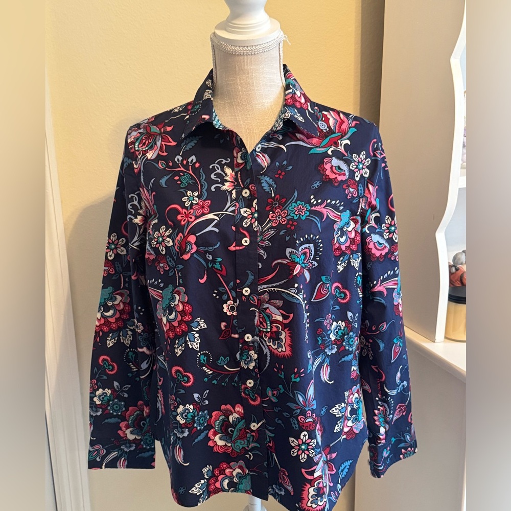 Talbots Jacobean Floral Shirt